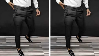 Slim Fit Formal Trouser Pack of 2